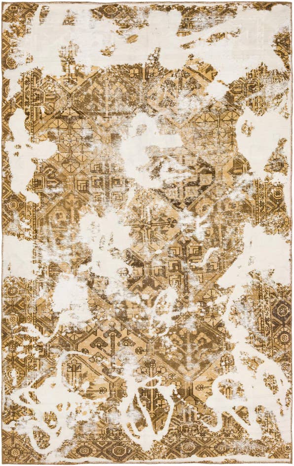 Detail image of 6' 2 x 9' 10 Hand Knotted Ultra Vintage Persian Wool Rug