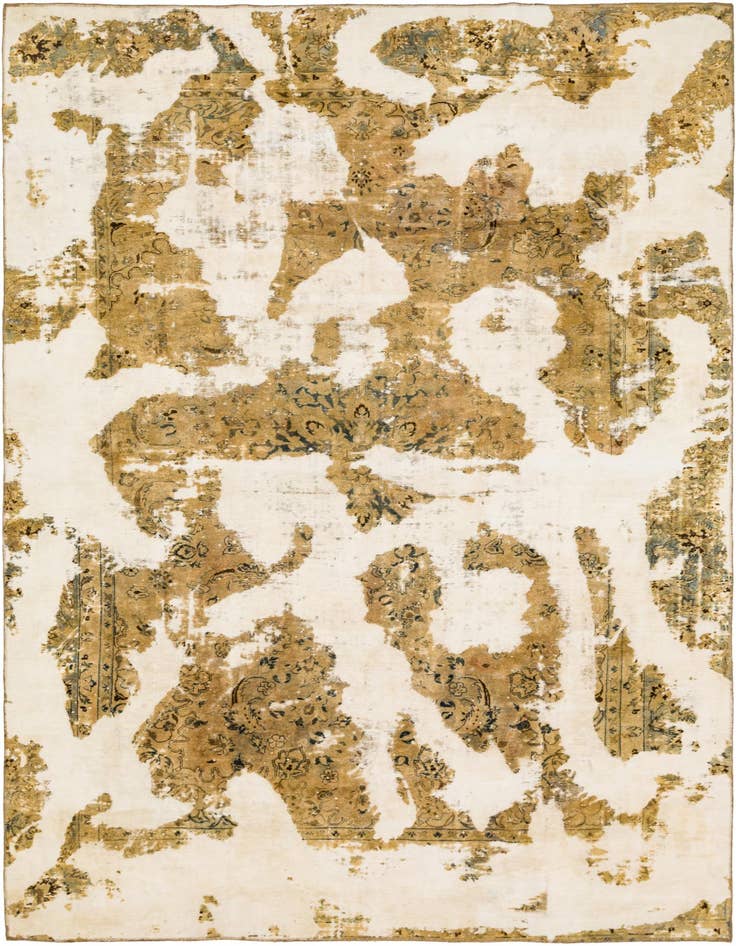 Detail image of 8' 2 x 11' 9 Hand Knotted Ultra Vintage Persian Wool Rug