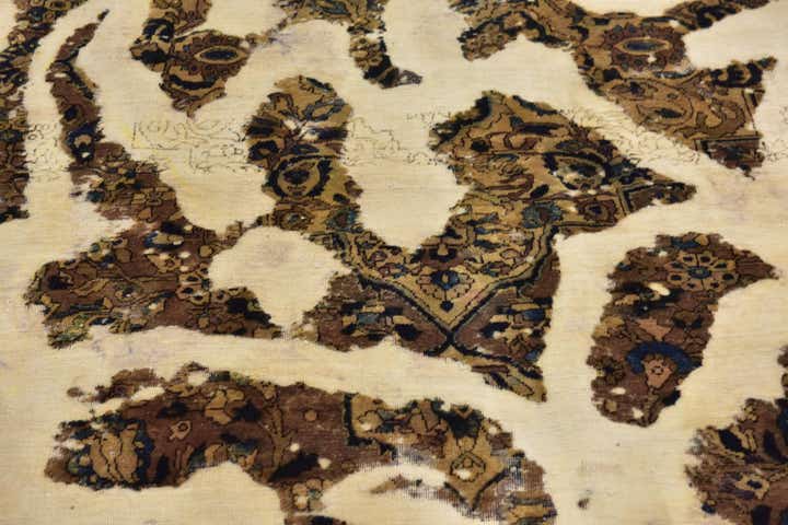 5' 9 x 9' Hand Knotted Ultra Vintage Persian Wool Rug