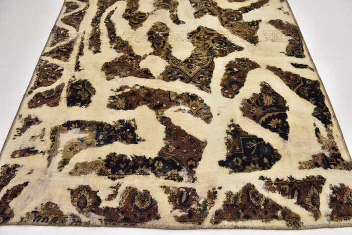 5' 9 x 9' Hand Knotted Ultra Vintage Persian Wool Rug