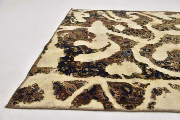 5' 9 x 9' Hand Knotted Ultra Vintage Persian Wool Rug