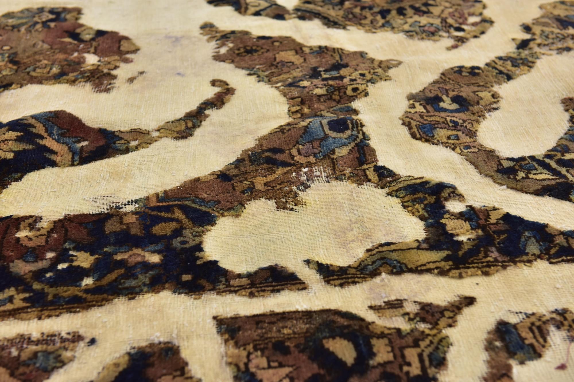 5' 9 x 9' Hand Knotted Ultra Vintage Persian Wool Rug