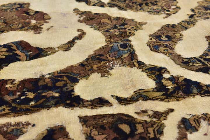 5' 9 x 9' Hand Knotted Ultra Vintage Persian Wool Rug