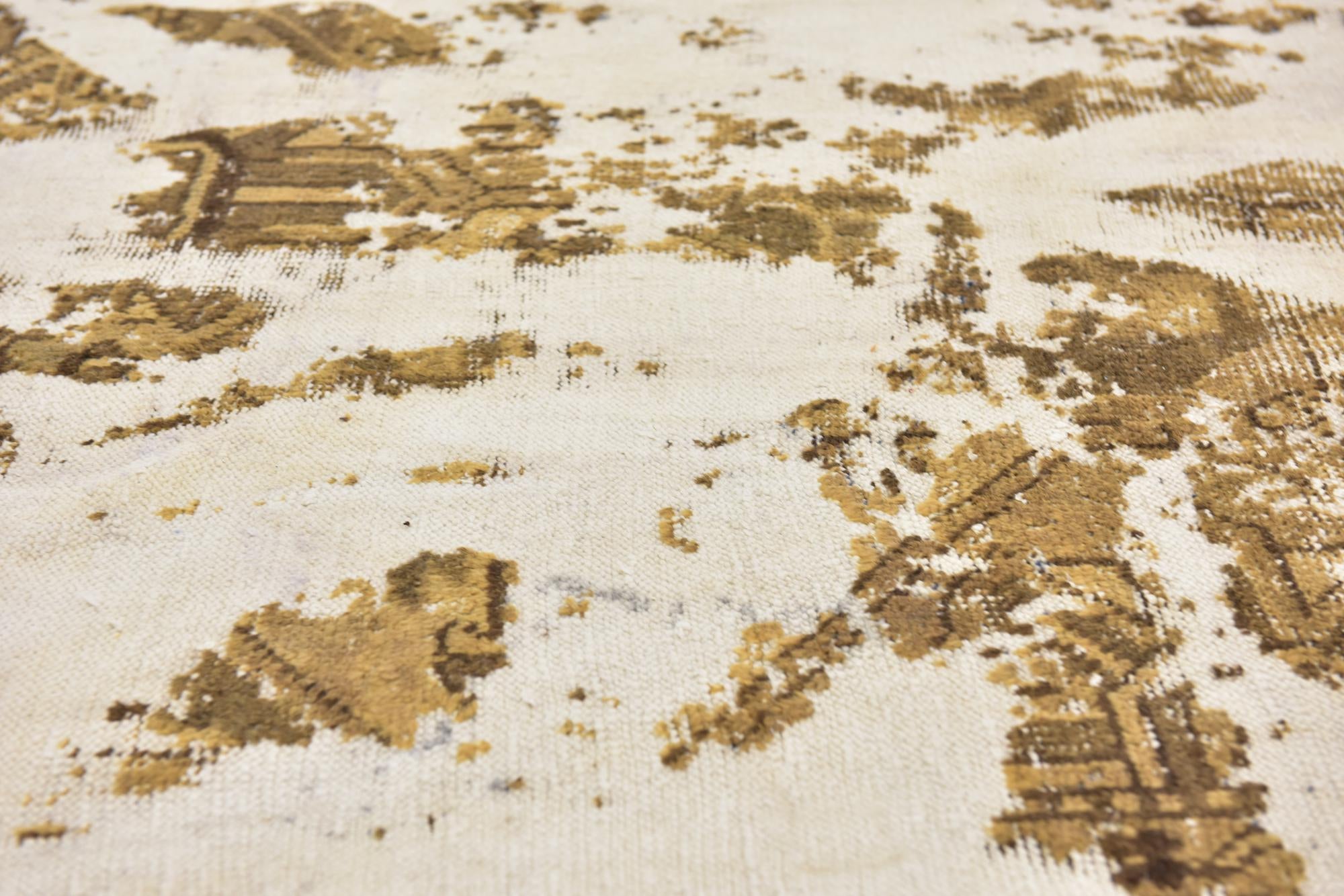 6' 4 x 9' 6 Hand Knotted Ultra Vintage Persian Wool Rug