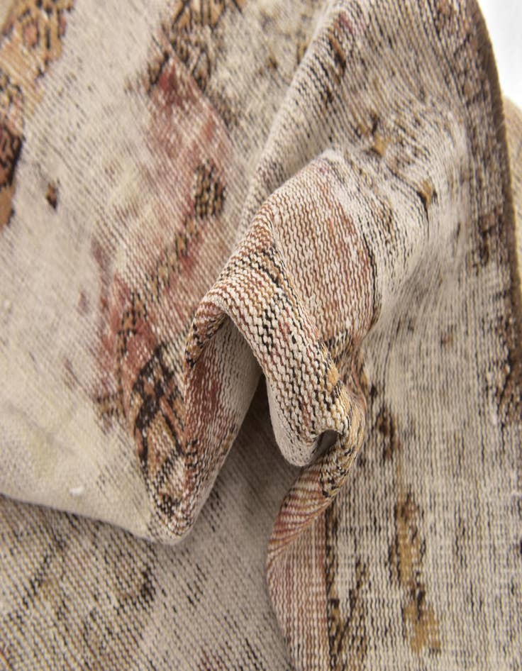 Detail image of 3' 8 x 7'  Hand Knotted Ultra Vintage Persian Wool Rug