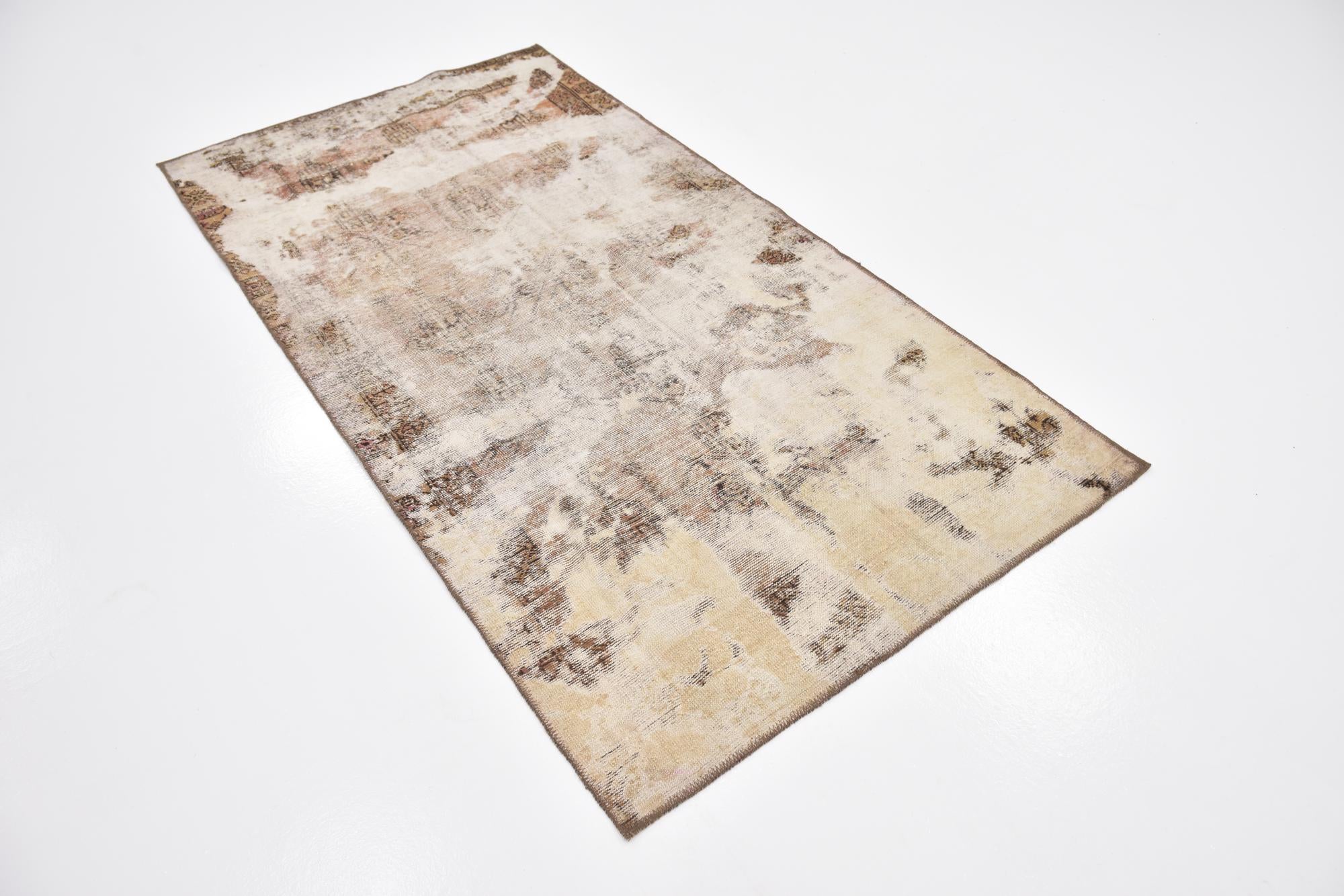 3' 8 x 7' Hand Knotted Ultra Vintage Persian Wool Rug