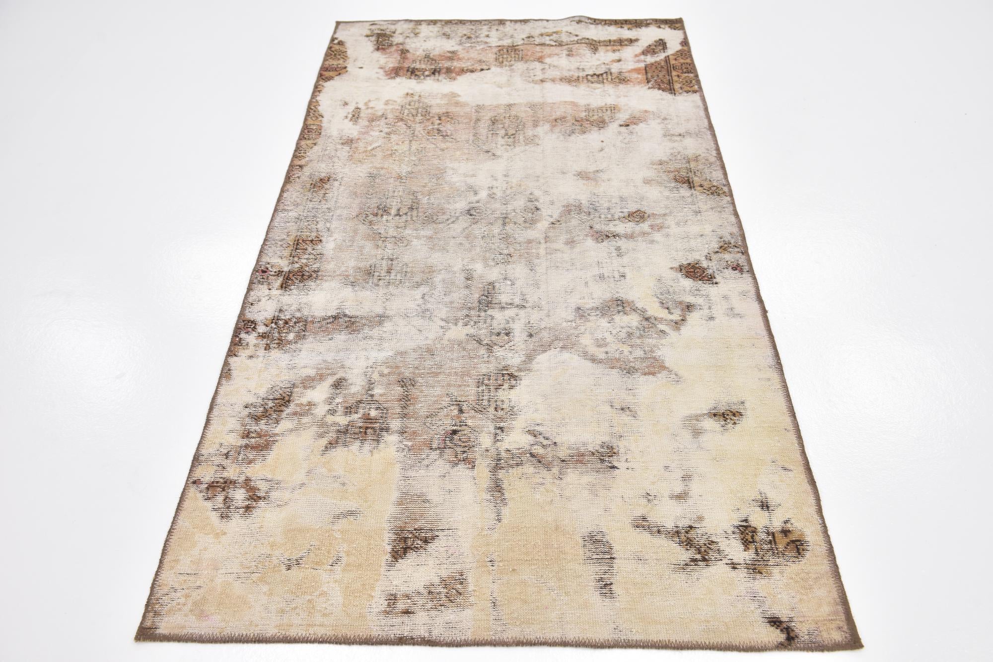 3' 8 x 7' Hand Knotted Ultra Vintage Persian Wool Rug