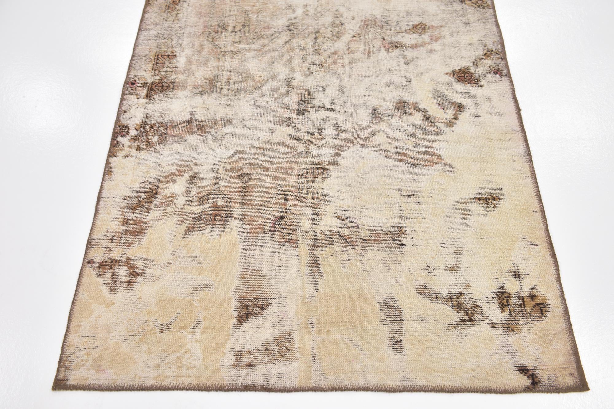 3' 8 x 7' Hand Knotted Ultra Vintage Persian Wool Rug