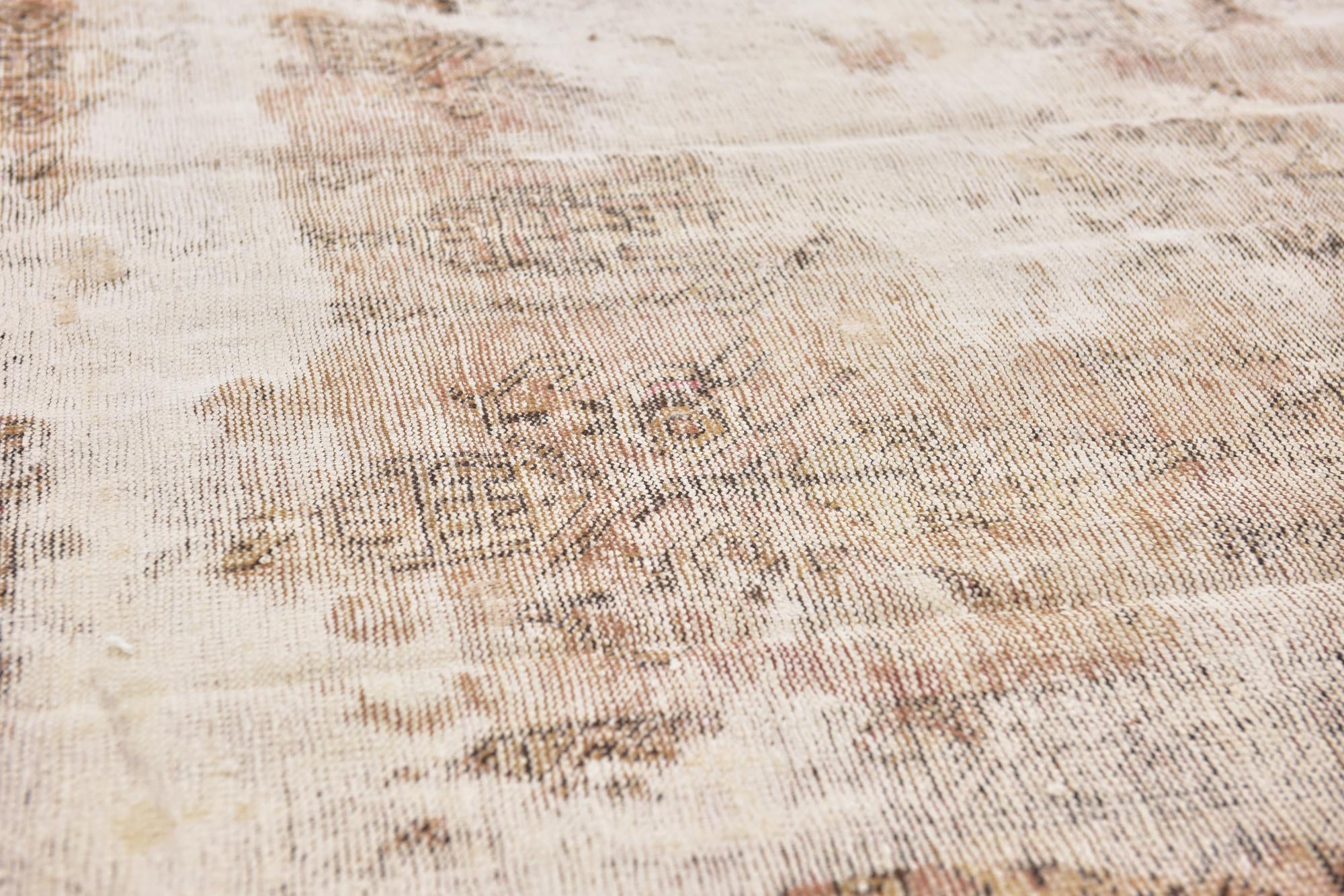3' 8 x 7' Hand Knotted Ultra Vintage Persian Wool Rug