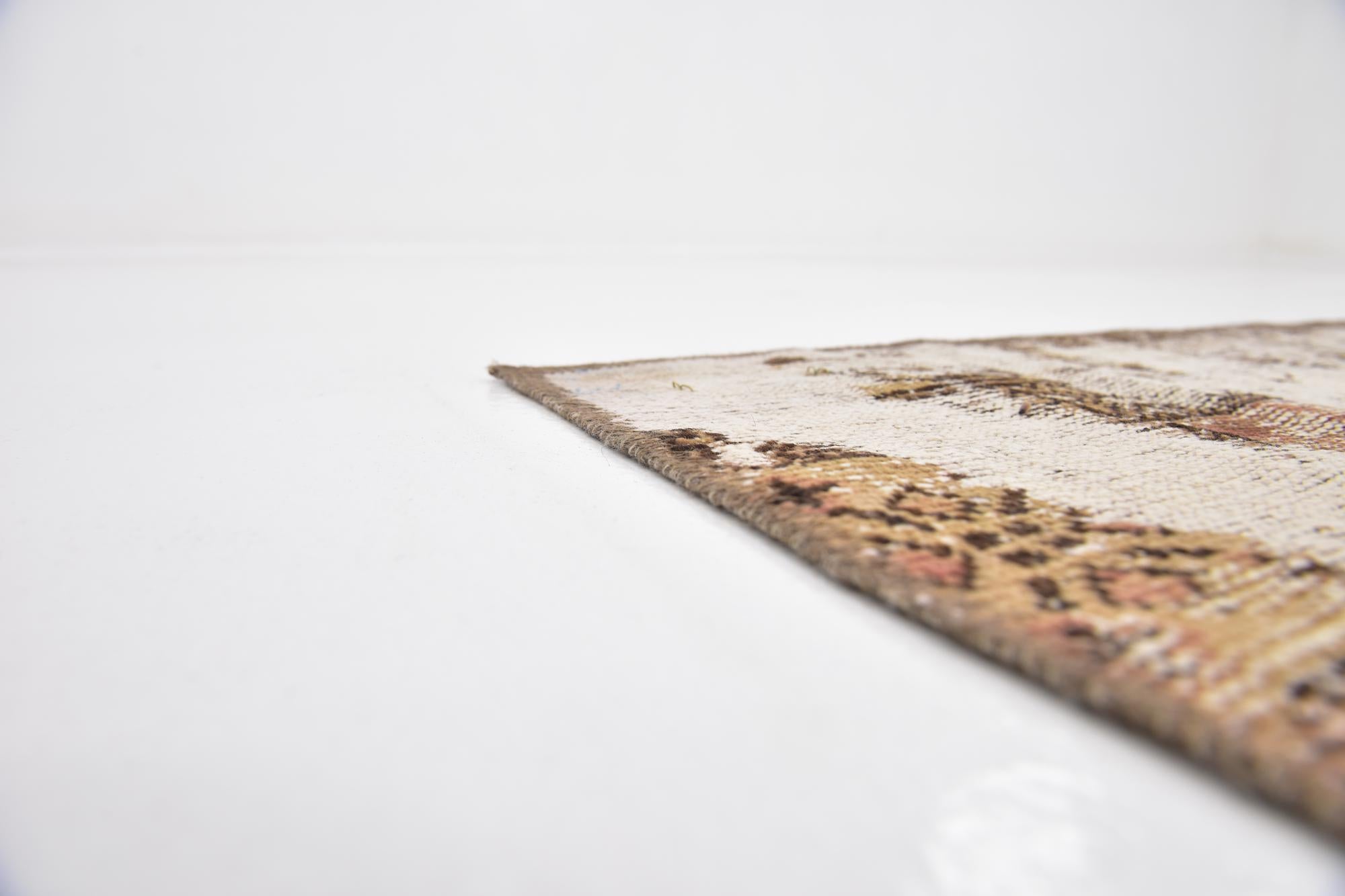 3' 8 x 7' Hand Knotted Ultra Vintage Persian Wool Rug