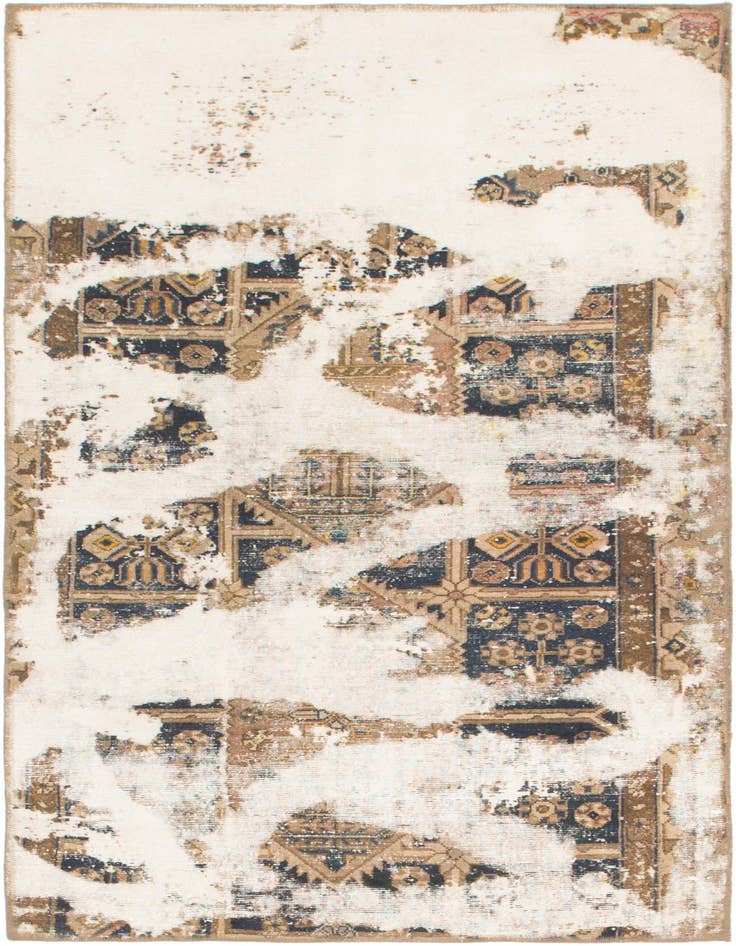 Detail image of 3' 3 x 6' Hand Knotted Ultra Vintage Persian Wool Rug