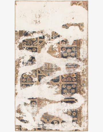 3' 3 x 6' Hand Knotted Ultra Vintage Persian Wool Rug