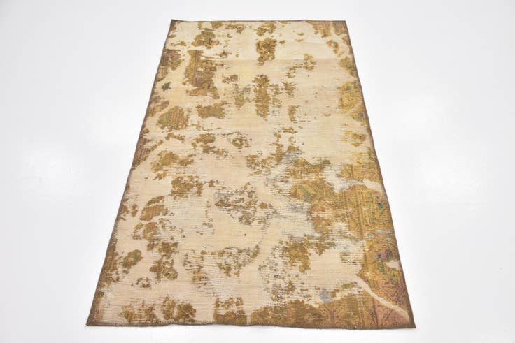 Detail image of 3' 2 x 5' 7 Hand Knotted Ultra Vintage Persian Wool Rug