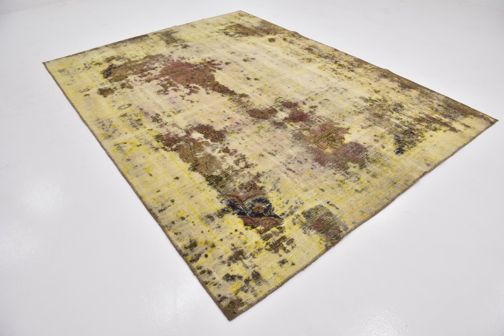 220cm x 290cm Hand Knotted Ultra Vintage Persian Wool Rug