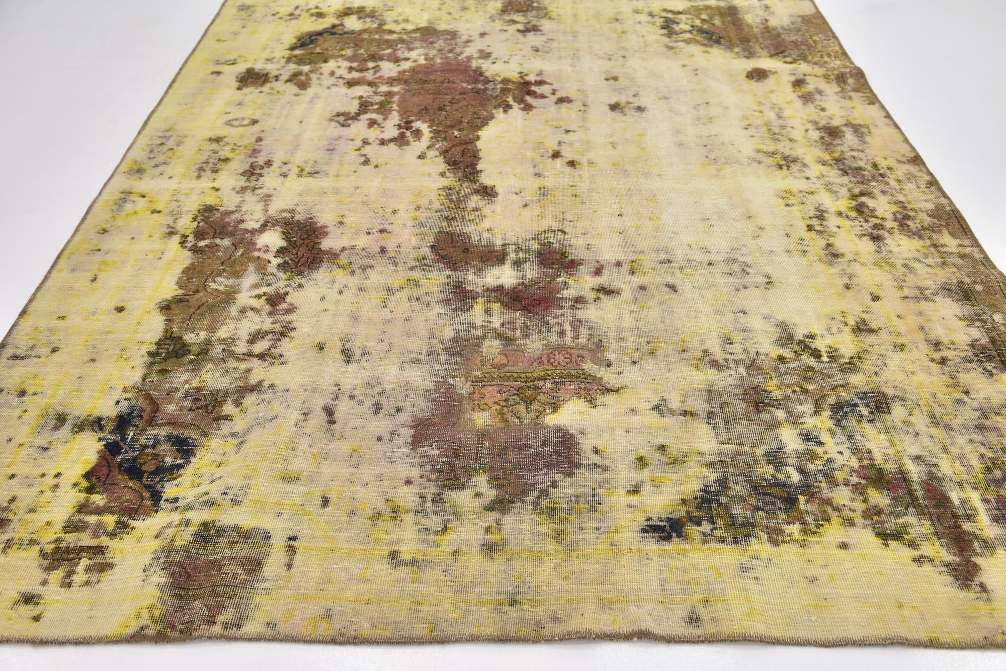 220cm x 290cm Hand Knotted Ultra Vintage Persian Wool Rug