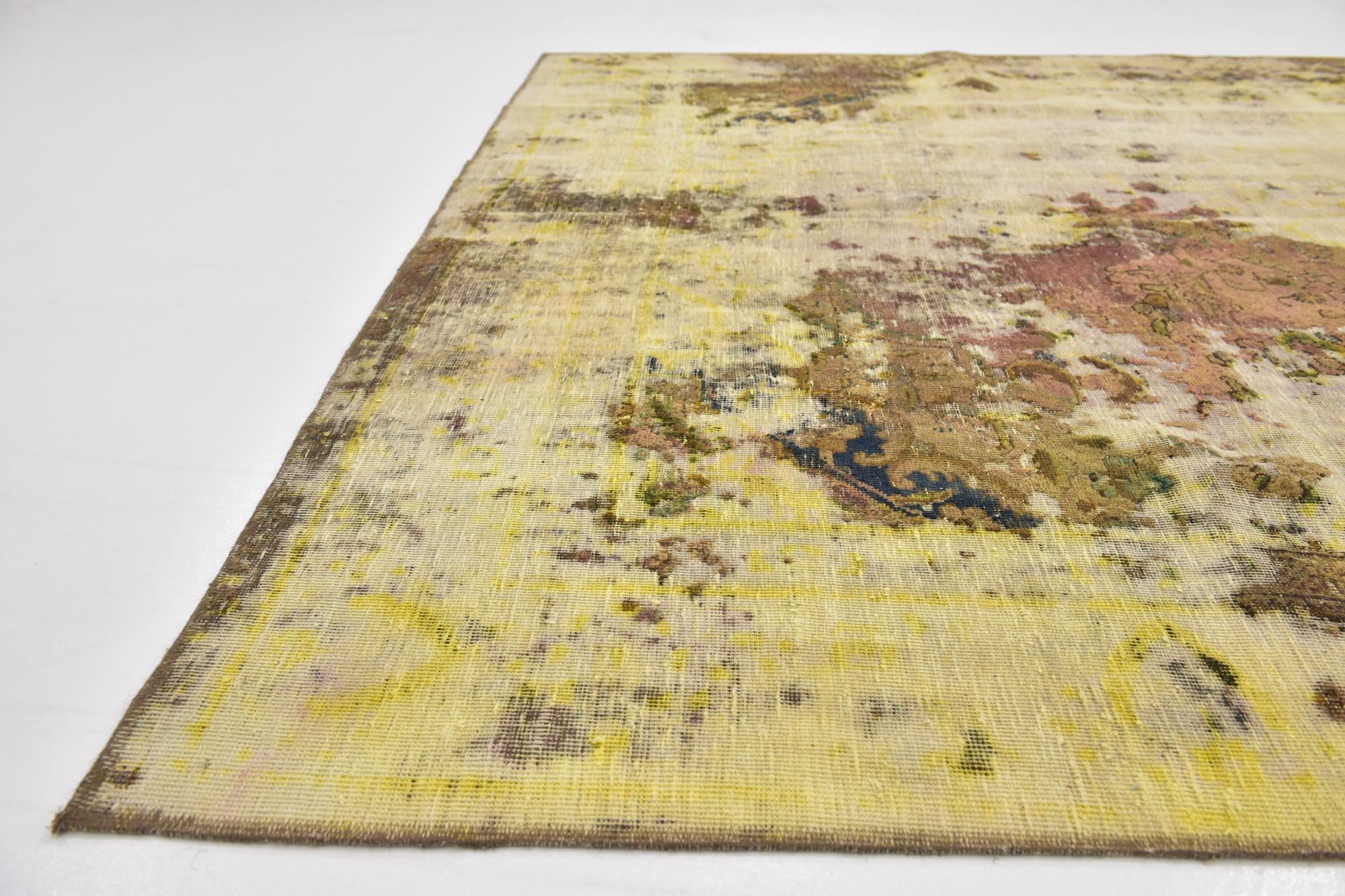 220cm x 290cm Hand Knotted Ultra Vintage Persian Wool Rug