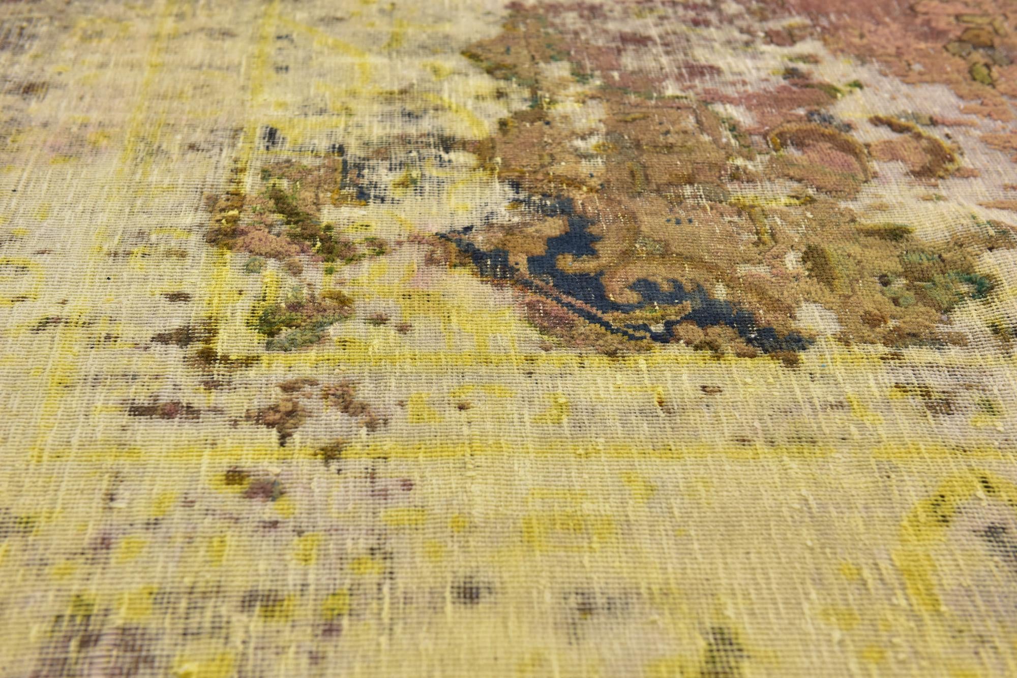 220cm x 290cm Hand Knotted Ultra Vintage Persian Wool Rug