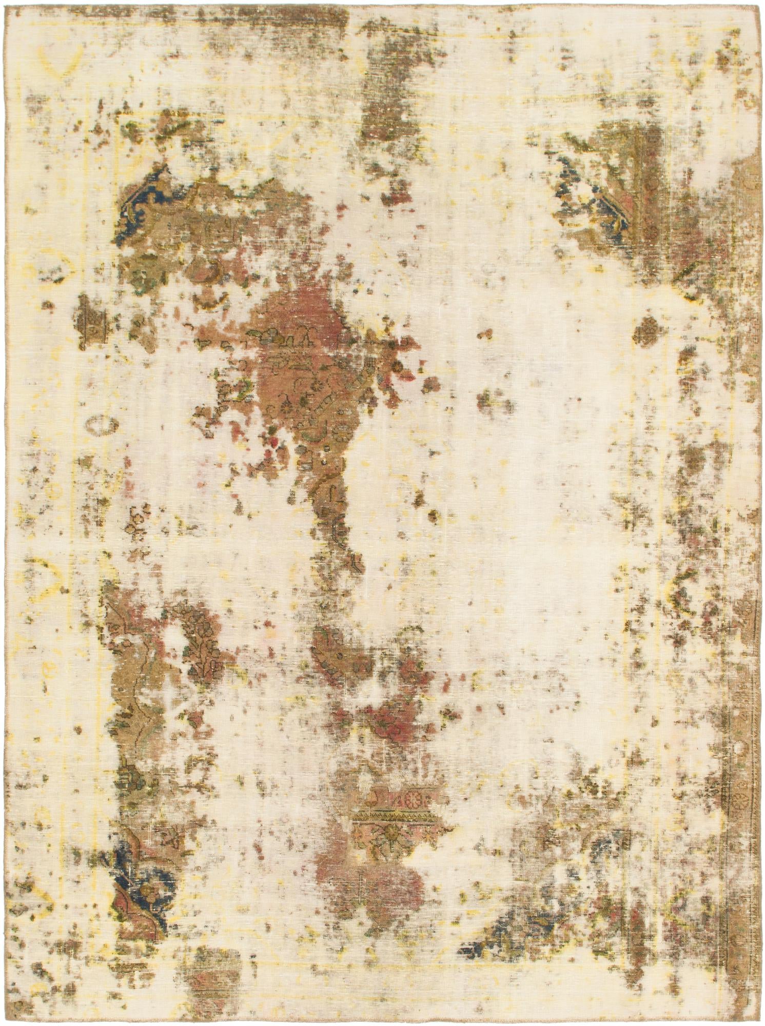 220cm x 290cm Hand Knotted Ultra Vintage Persian Wool Rug