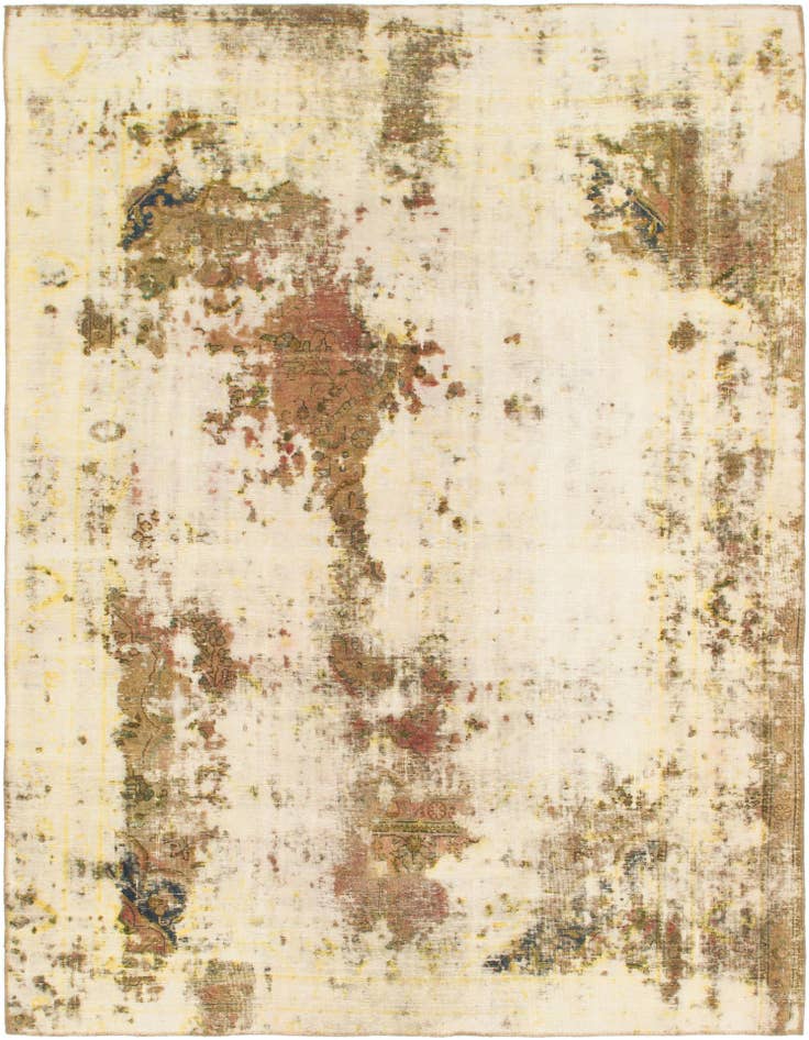 Detail image of 7' 3 x 9' 7 Hand Knotted Ultra Vintage Persian Wool Rug