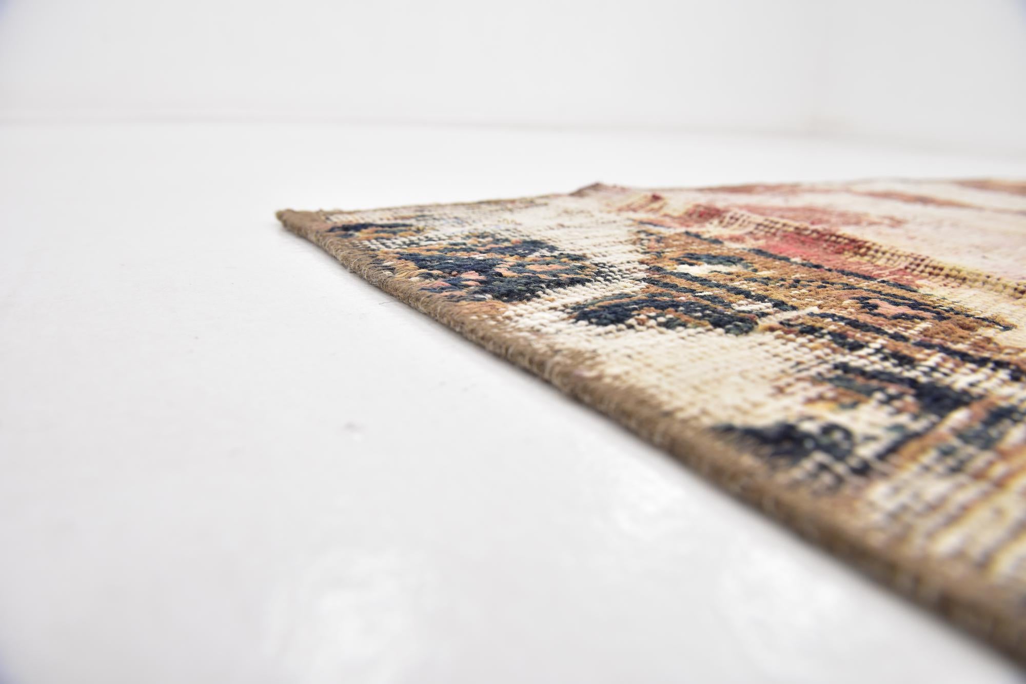 4' x 5' 3 Hand Knotted Ultra Vintage Persian Wool Rug