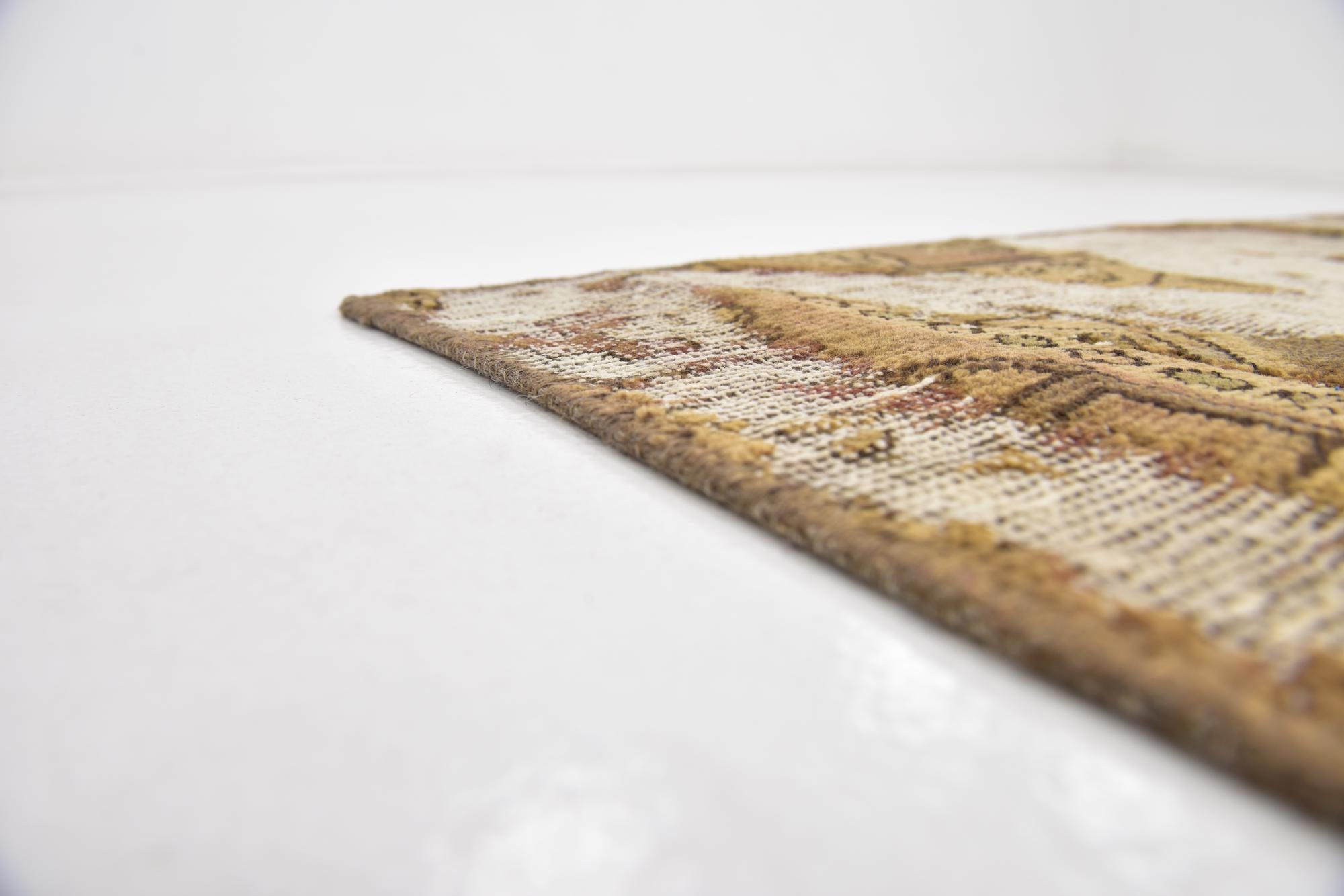 4' 8 x 6' 5 Hand Knotted Ultra Vintage Persian Wool Rug
