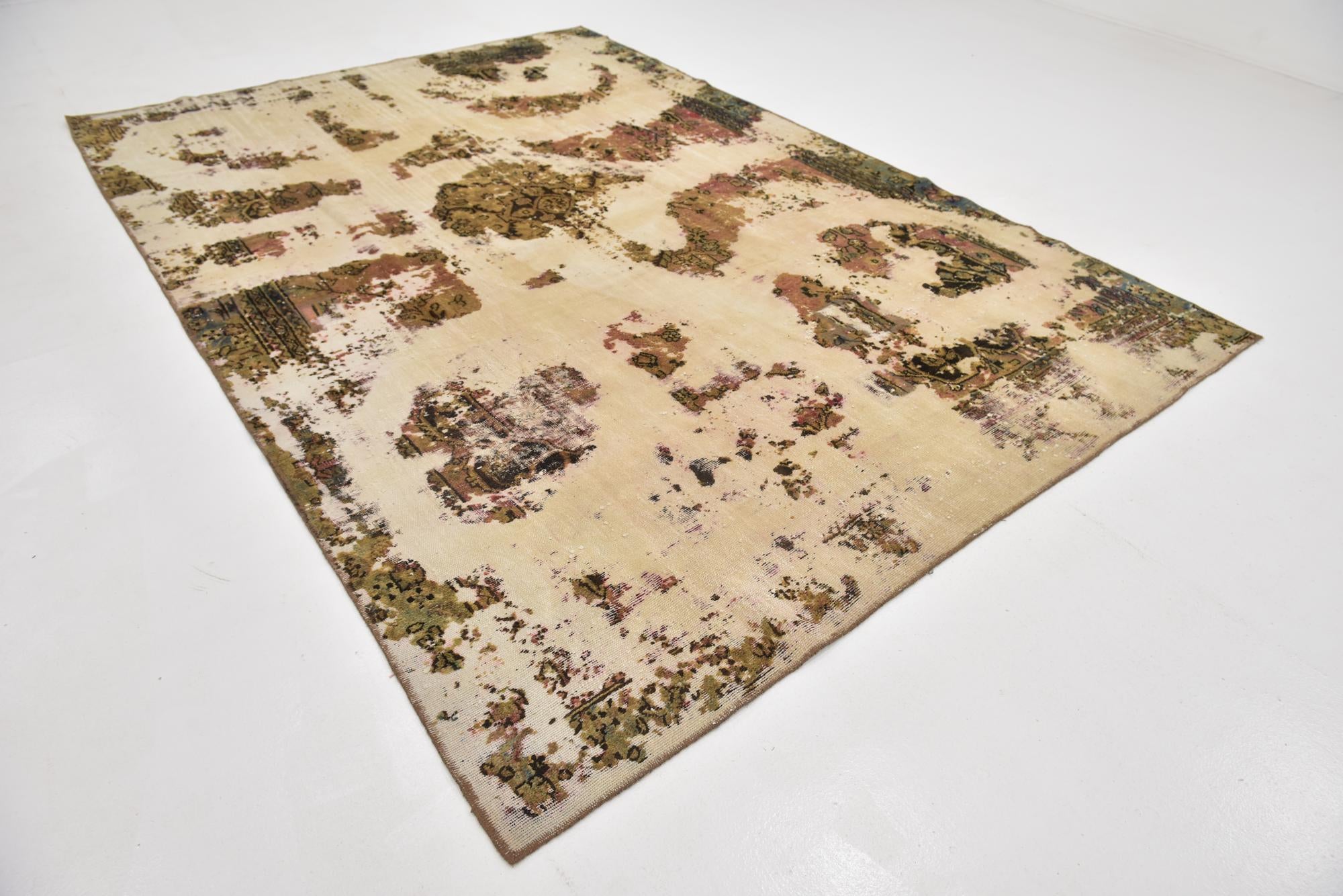 7' 5 x 10' 7 Hand Knotted Ultra Vintage Persian Wool Rug