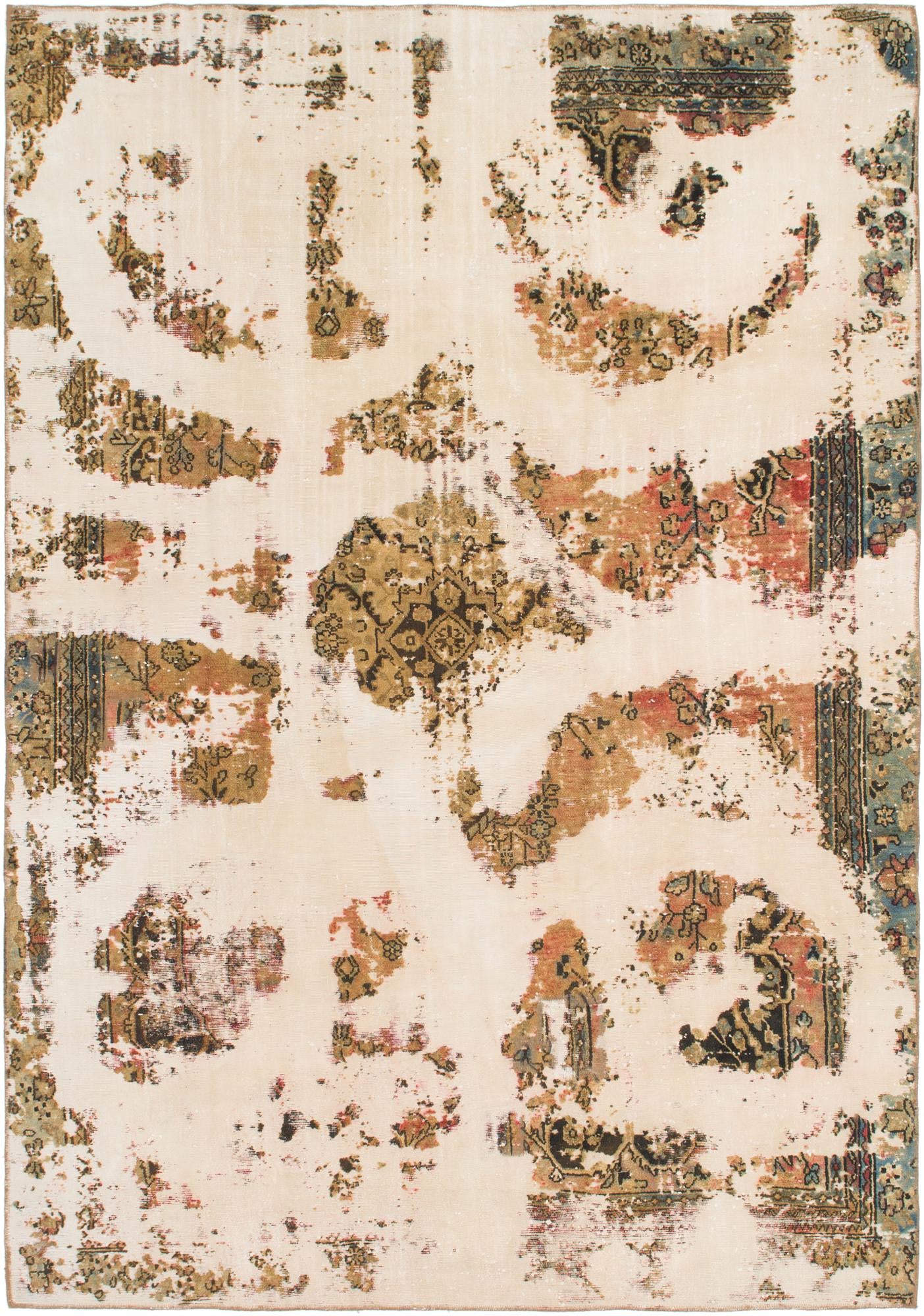 7' 5 x 10' 7 Hand Knotted Ultra Vintage Persian Wool Rug