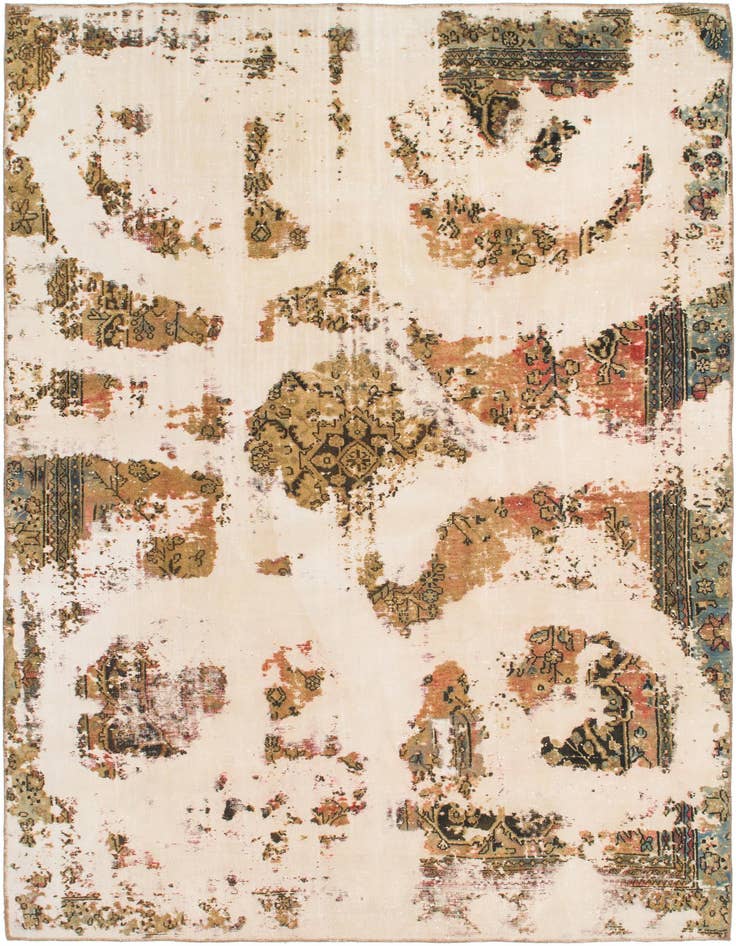 Detail image of 7' 5 x 10' 7 Hand Knotted Ultra Vintage Persian Wool Rug