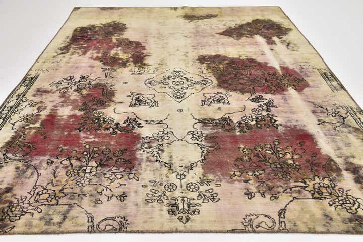 7' 3 x 10' 2 Hand Knotted Ultra Vintage Persian Wool Rug
