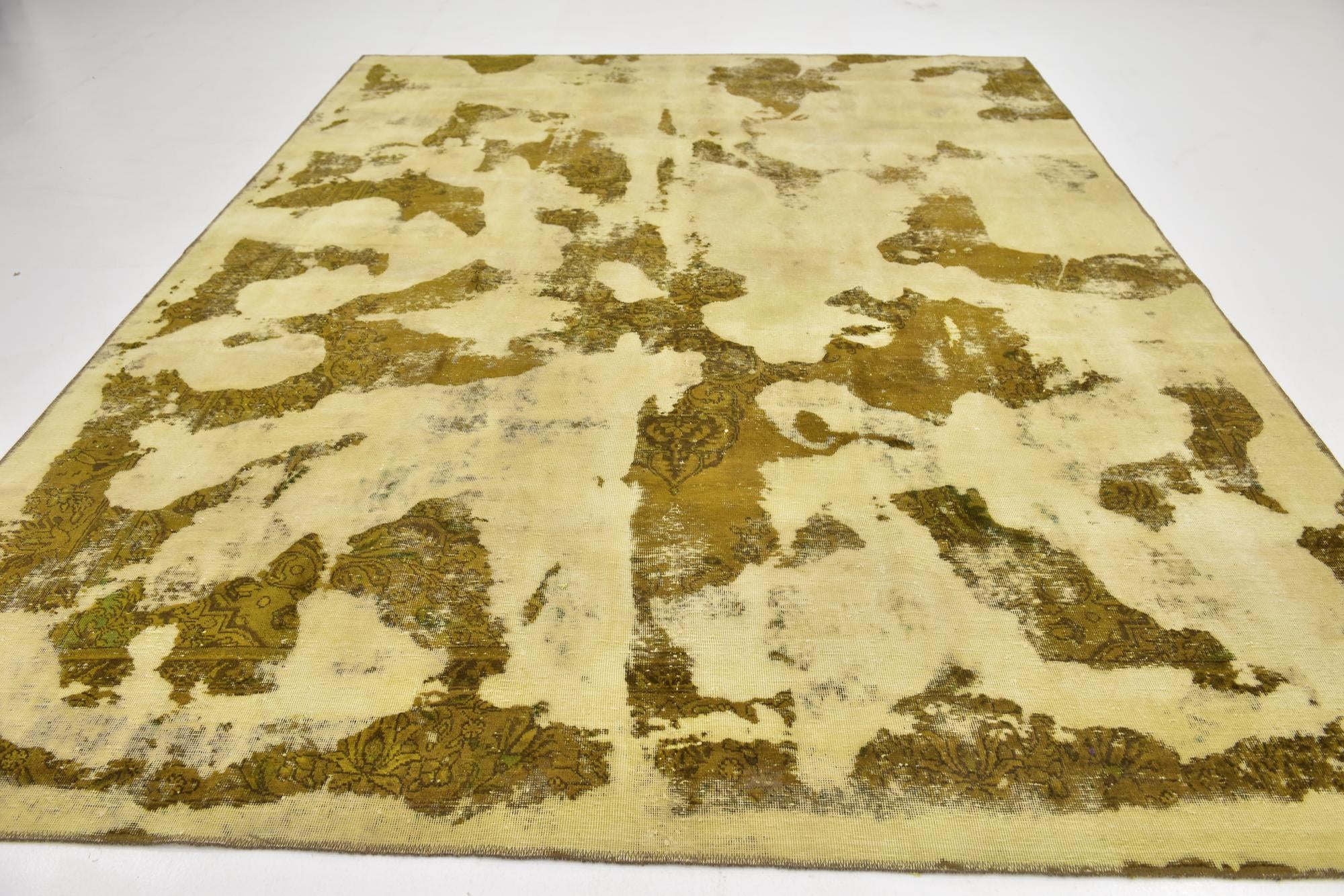 9' x 12' Hand Knotted Ultra Vintage Persian Wool Rug