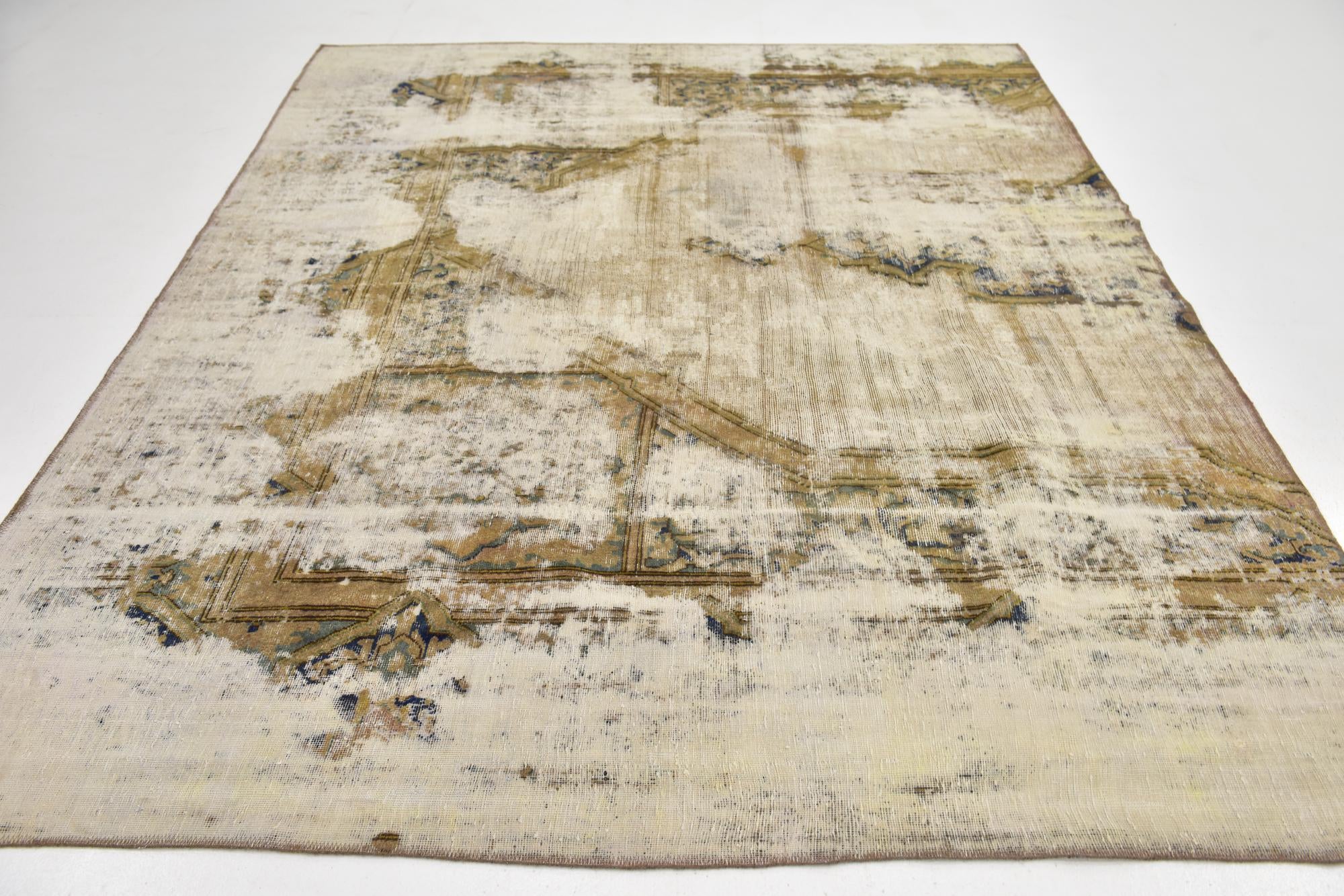 7' 4 x 9' 2 Hand Knotted Ultra Vintage Persian Wool Rug