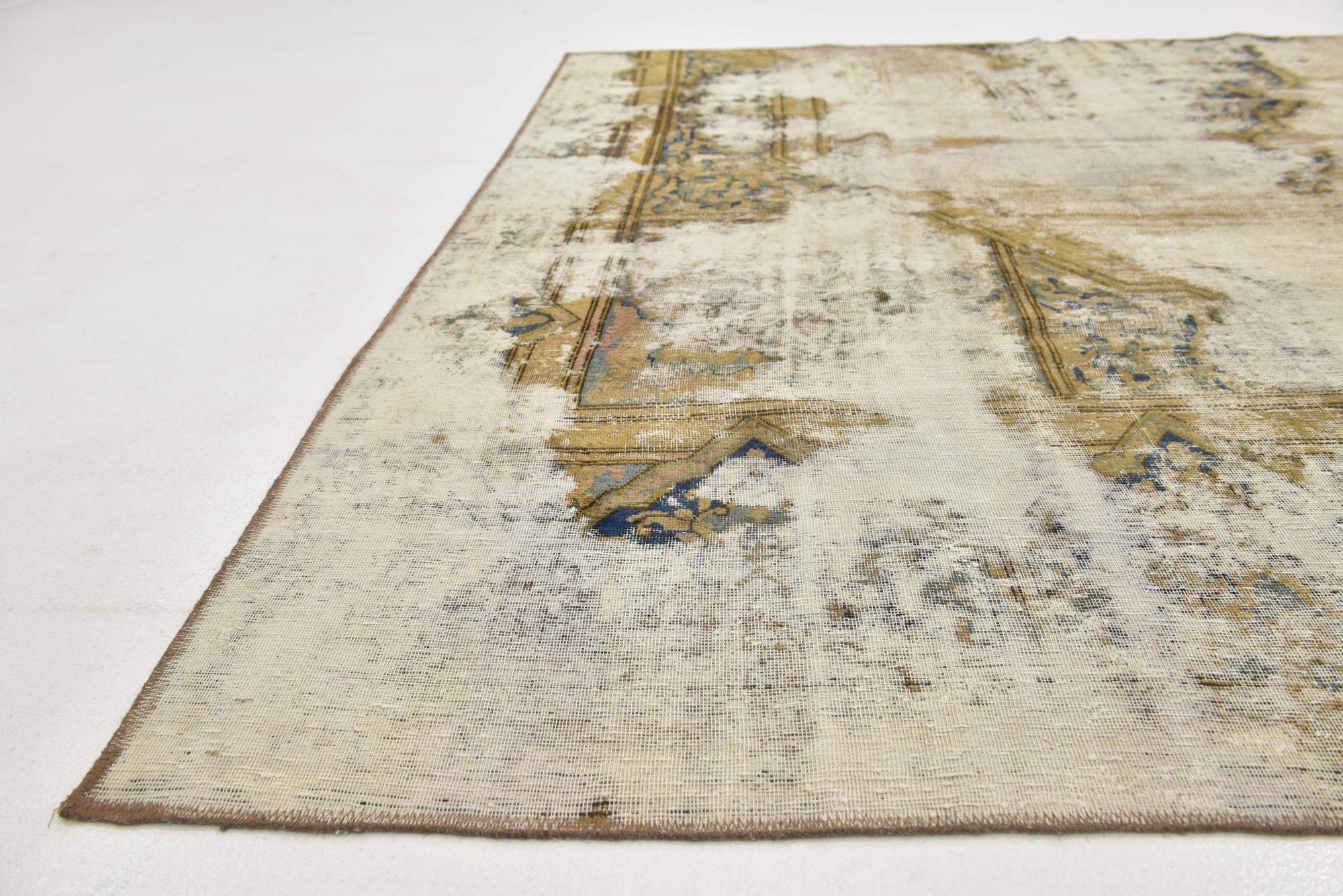 7' 4 x 9' 2 Hand Knotted Ultra Vintage Persian Wool Rug