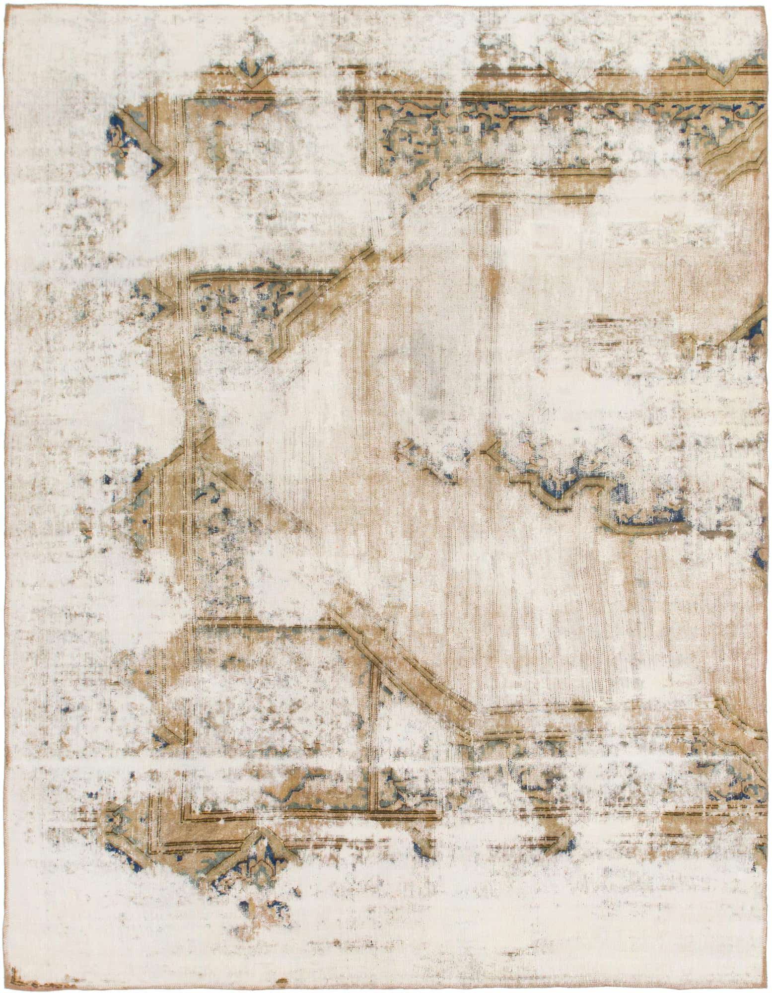 Primary image 7' 4 x 9' 2  Hand Knotted Ultra Vintage Persian Wool Rug