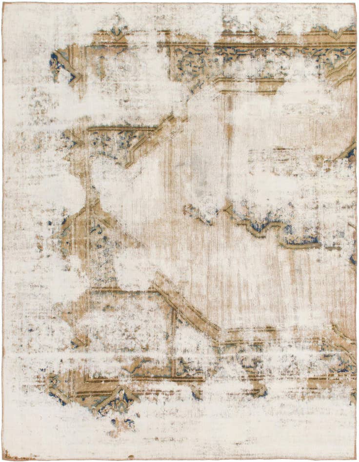Detail image of 7' 4 x 9' 2 Hand Knotted Ultra Vintage Persian Wool Rug