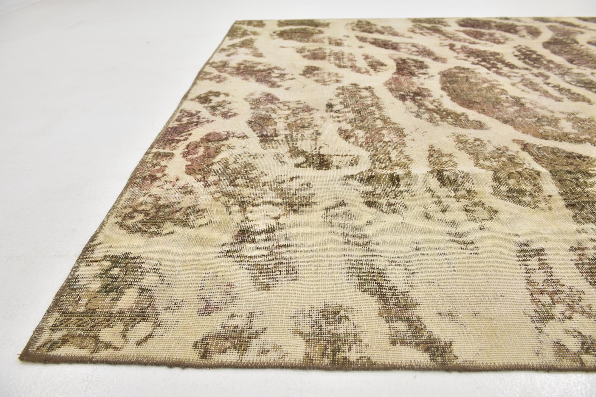 8' x 11' Hand Knotted Ultra Vintage Persian Wool Rug