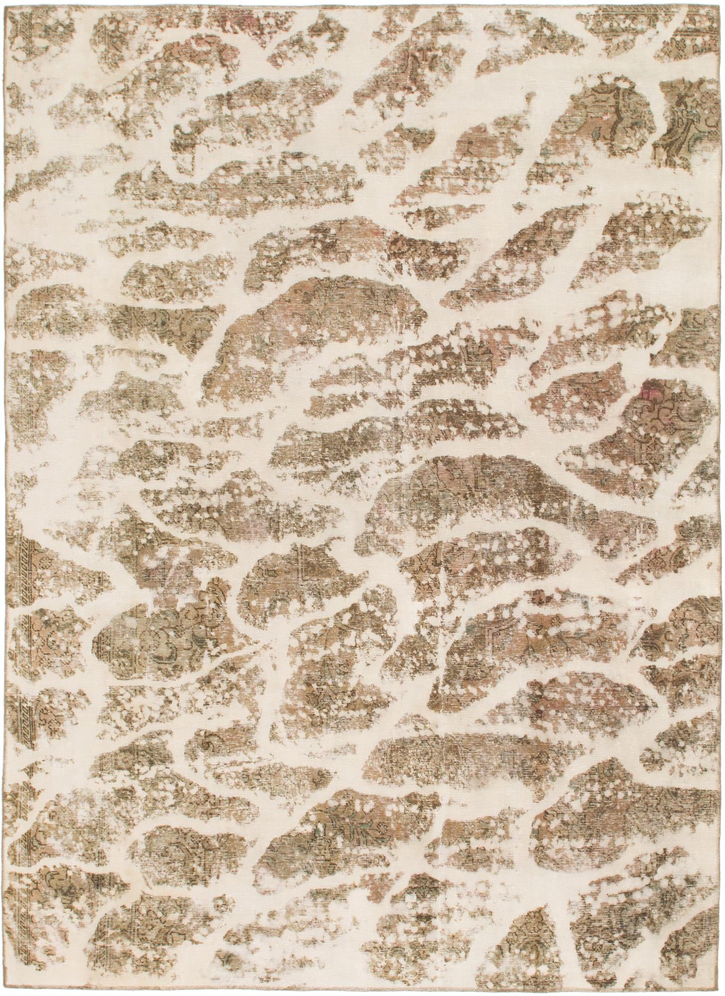 8' x 11' Hand Knotted Ultra Vintage Persian Wool Rug
