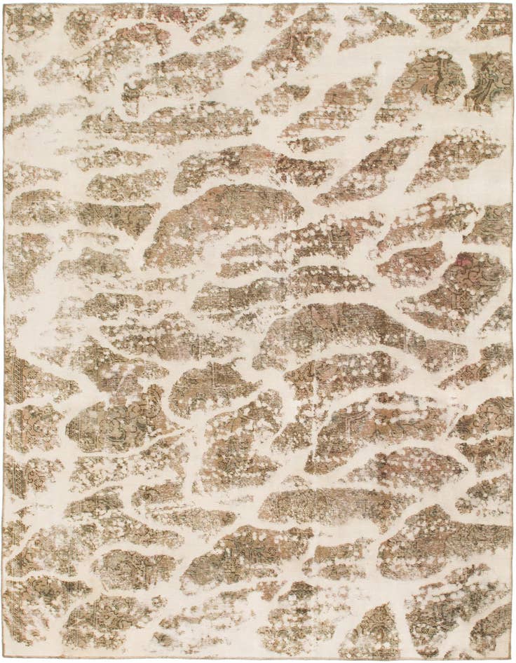 Detail image of 8' x 11' Hand Knotted Ultra Vintage Persian Wool Rug