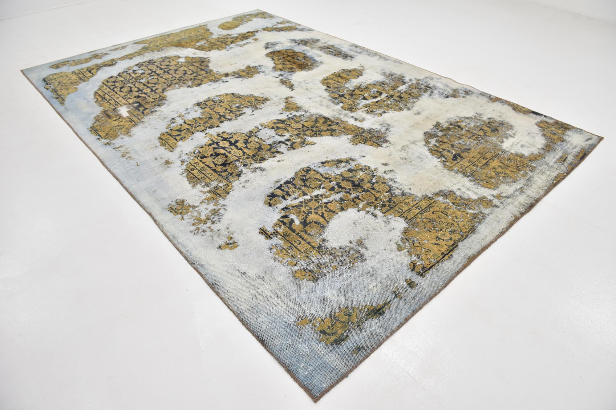7' 10 x 11' 8 Hand Knotted Ultra Vintage Persian Wool Rug