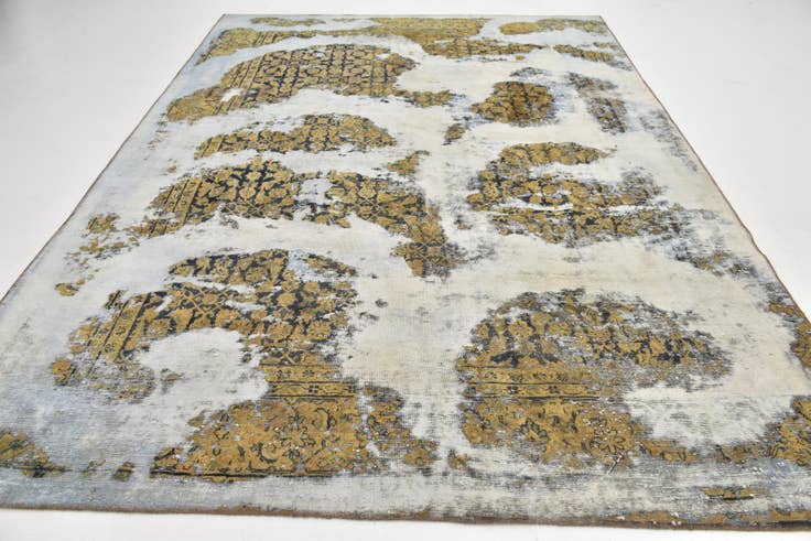 Detail image of 7' 10 x 11' 8 Hand Knotted Ultra Vintage Persian Wool Rug