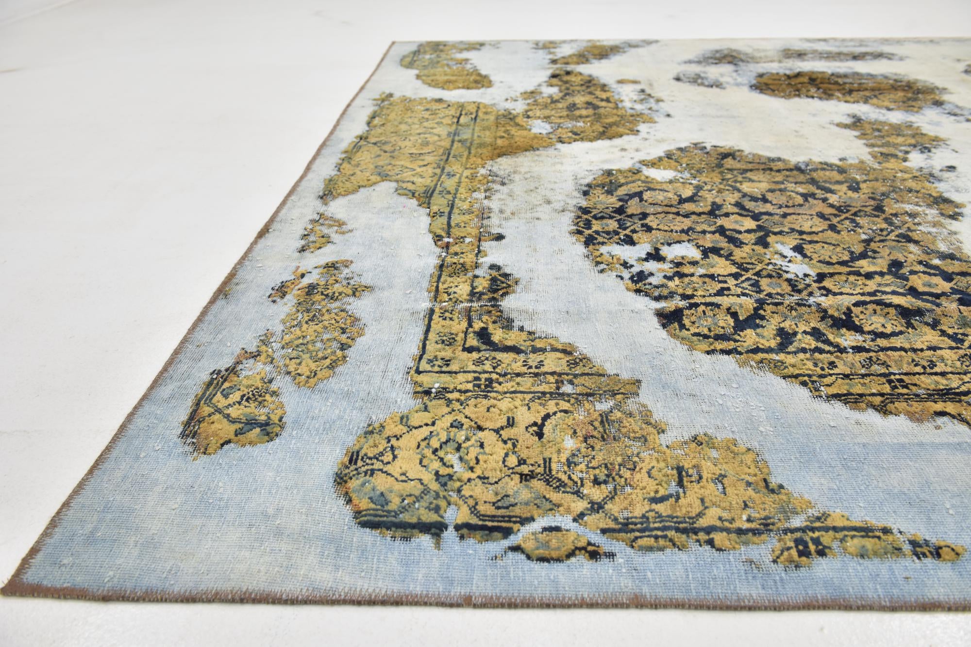7' 10 x 11' 8 Hand Knotted Ultra Vintage Persian Wool Rug