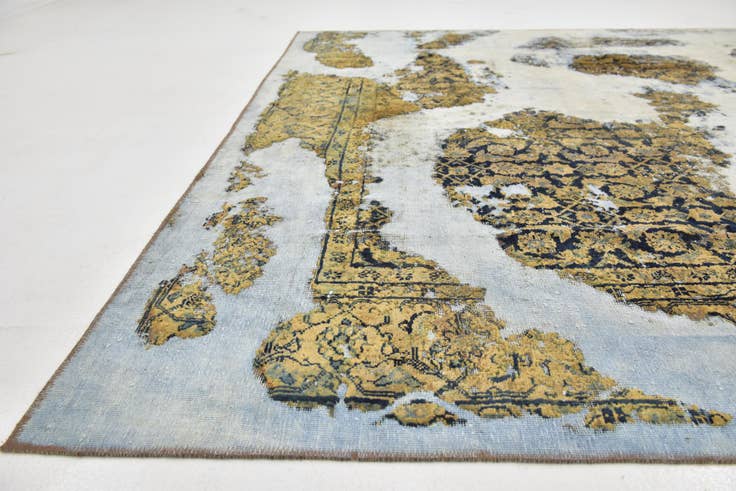 Detail image of 7' 10 x 11' 8 Hand Knotted Ultra Vintage Persian Wool Rug