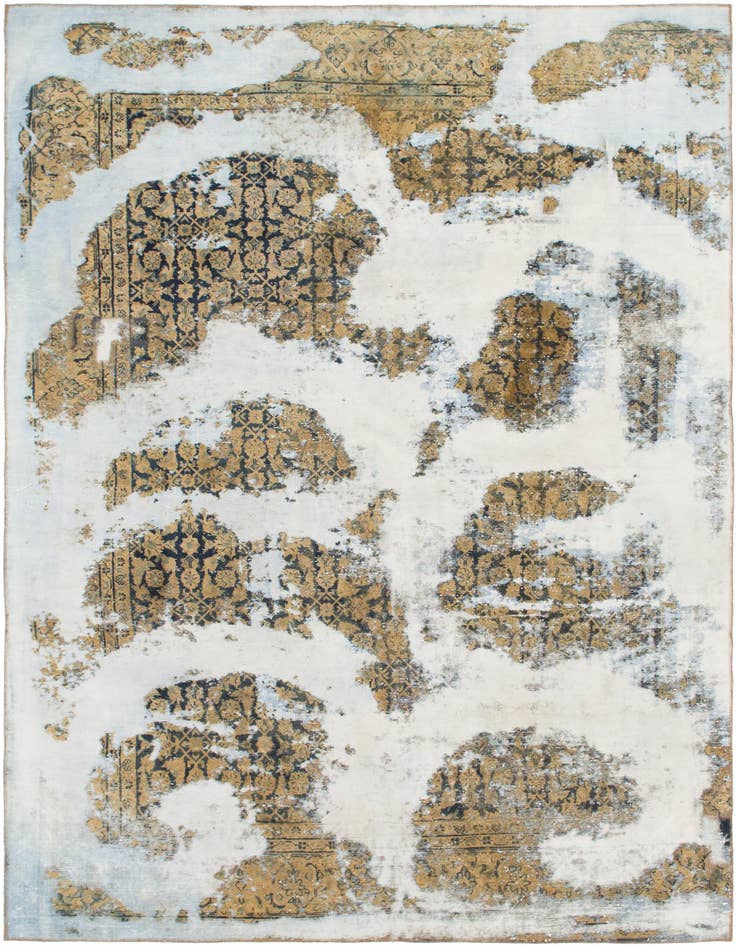 Detail image of 7' 10 x 11' 8 Hand Knotted Ultra Vintage Persian Wool Rug