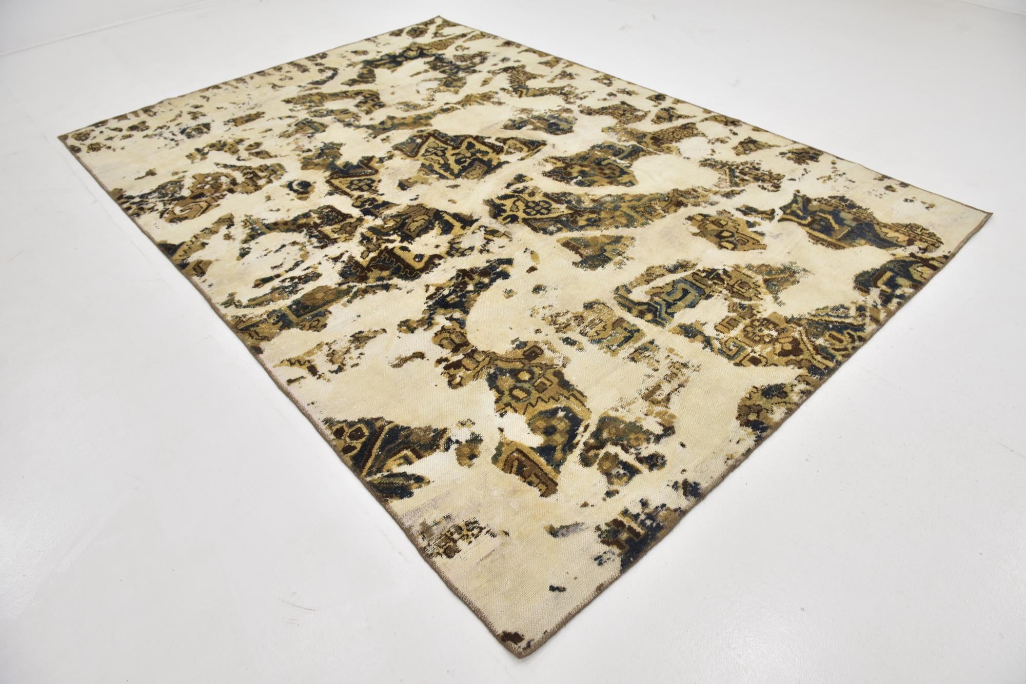 7' 4 x 10' 6 Hand Knotted Ultra Vintage Persian Wool Rug