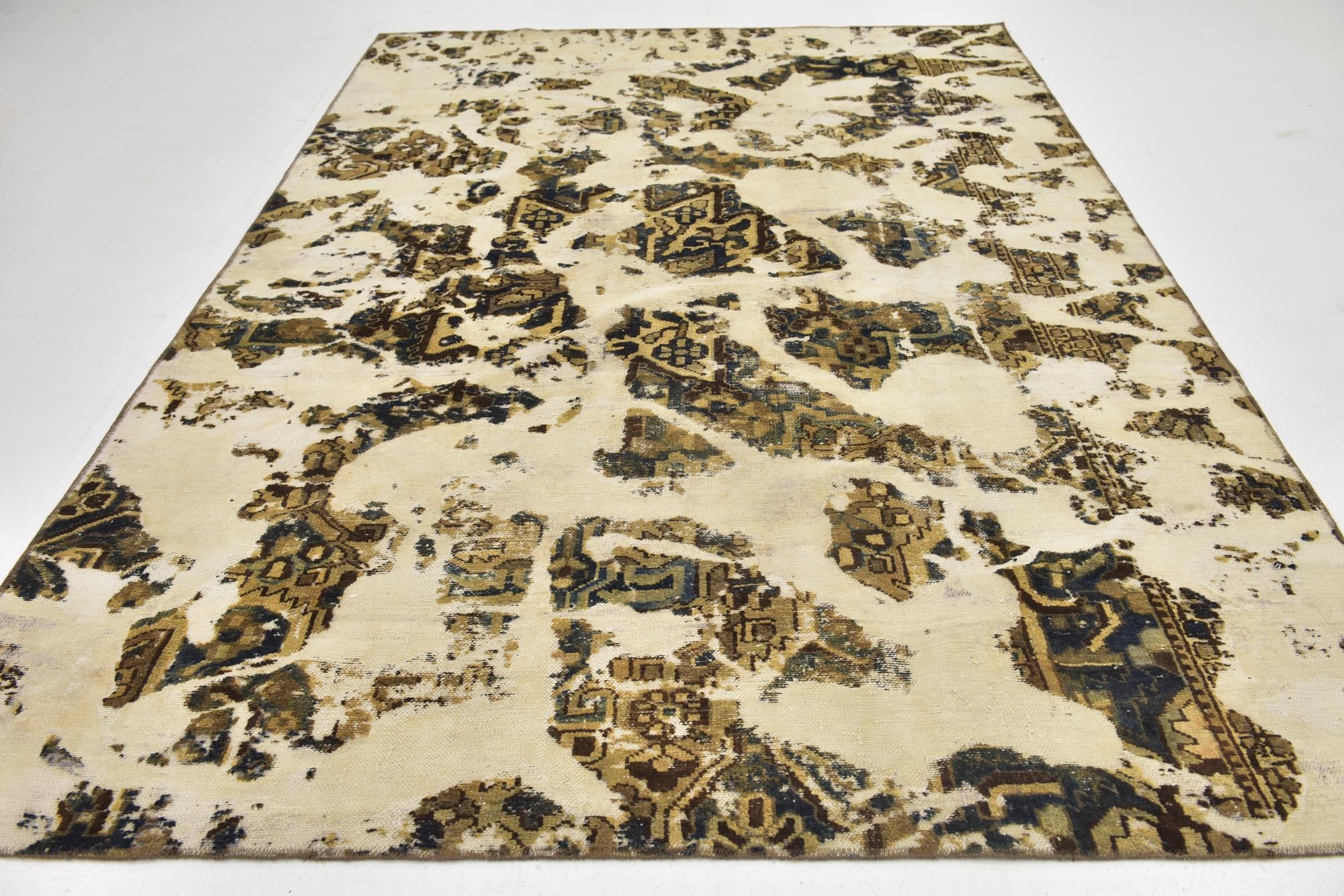 7' 4 x 10' 6 Hand Knotted Ultra Vintage Persian Wool Rug