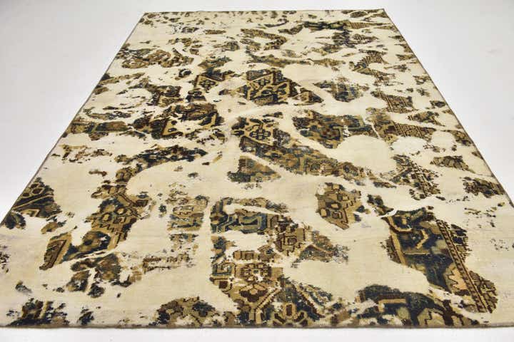 7' 4 x 10' 6 Hand Knotted Ultra Vintage Persian Wool Rug