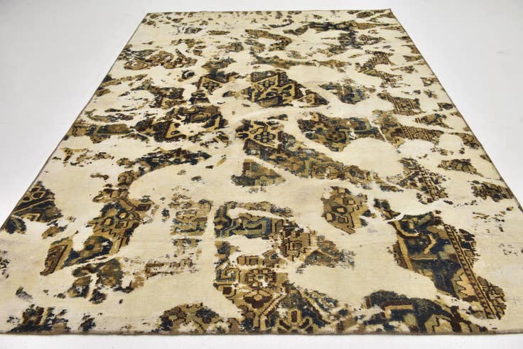 Detail image of 7' 4 x 10' 6 Hand Knotted Ultra Vintage Persian Wool Rug