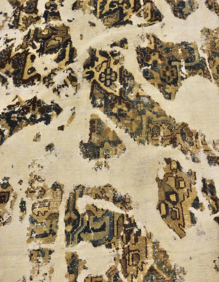 Detail image of 7' 4 x 10' 6  Hand Knotted Ultra Vintage Persian Wool Rug