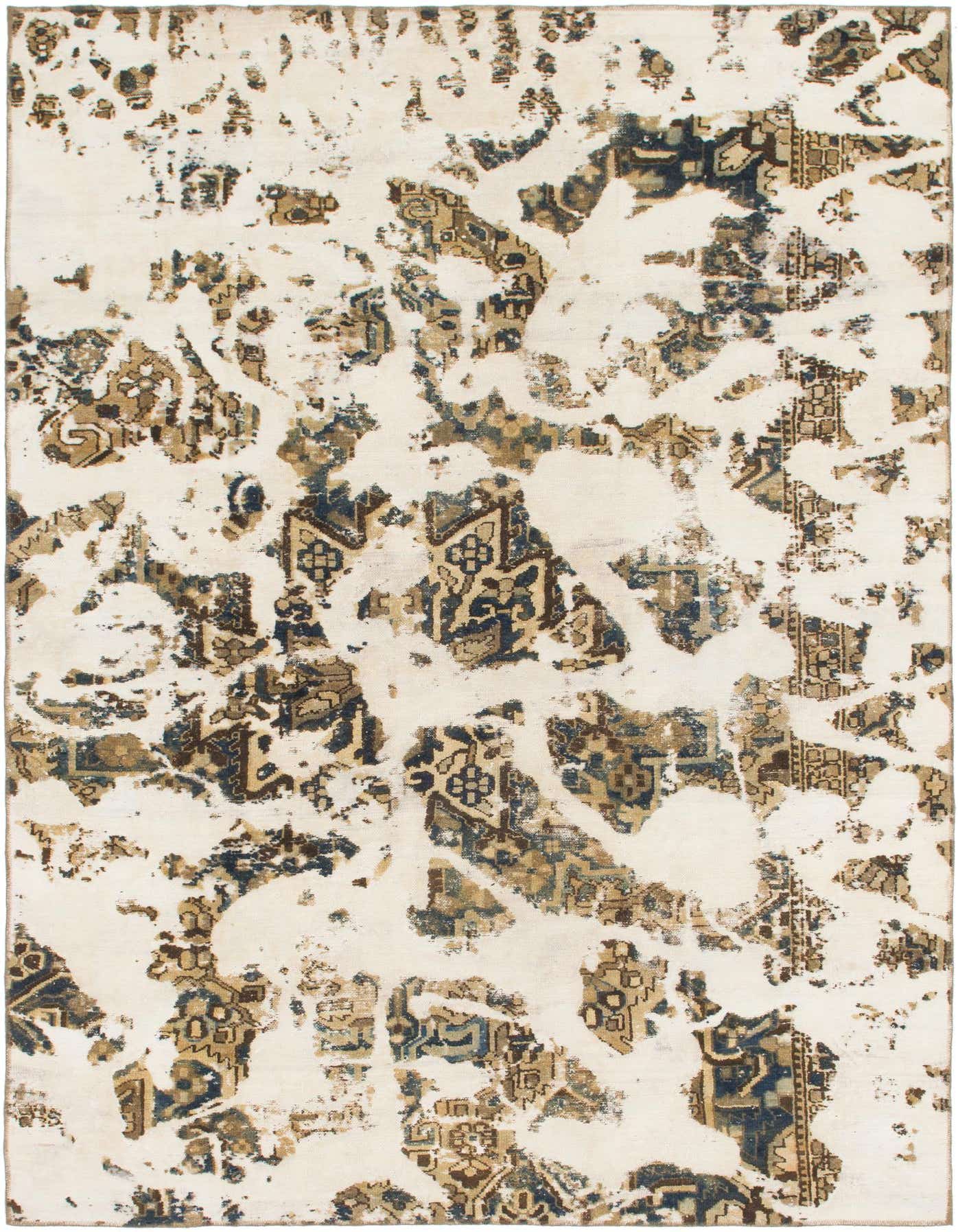 Primary image 7' 4 x 10' 6  Hand Knotted Ultra Vintage Persian Wool Rug