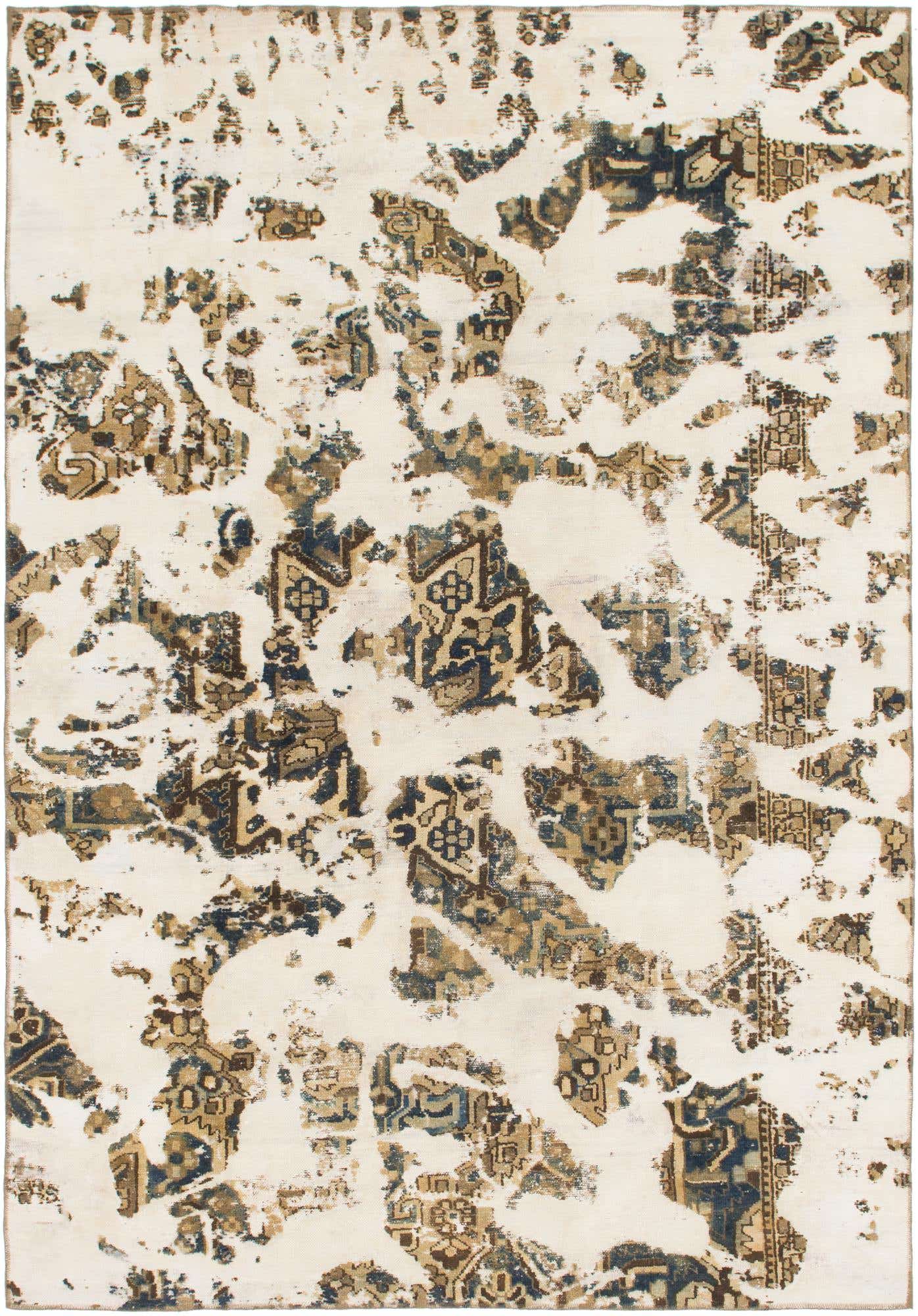 7' 4 x 10' 6 Hand Knotted Ultra Vintage Persian Wool Rug