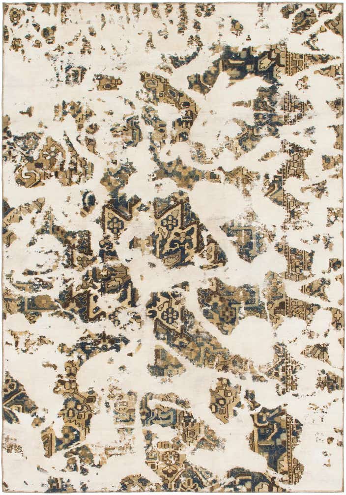 7' 4 x 10' 6 Hand Knotted Ultra Vintage Persian Wool Rug